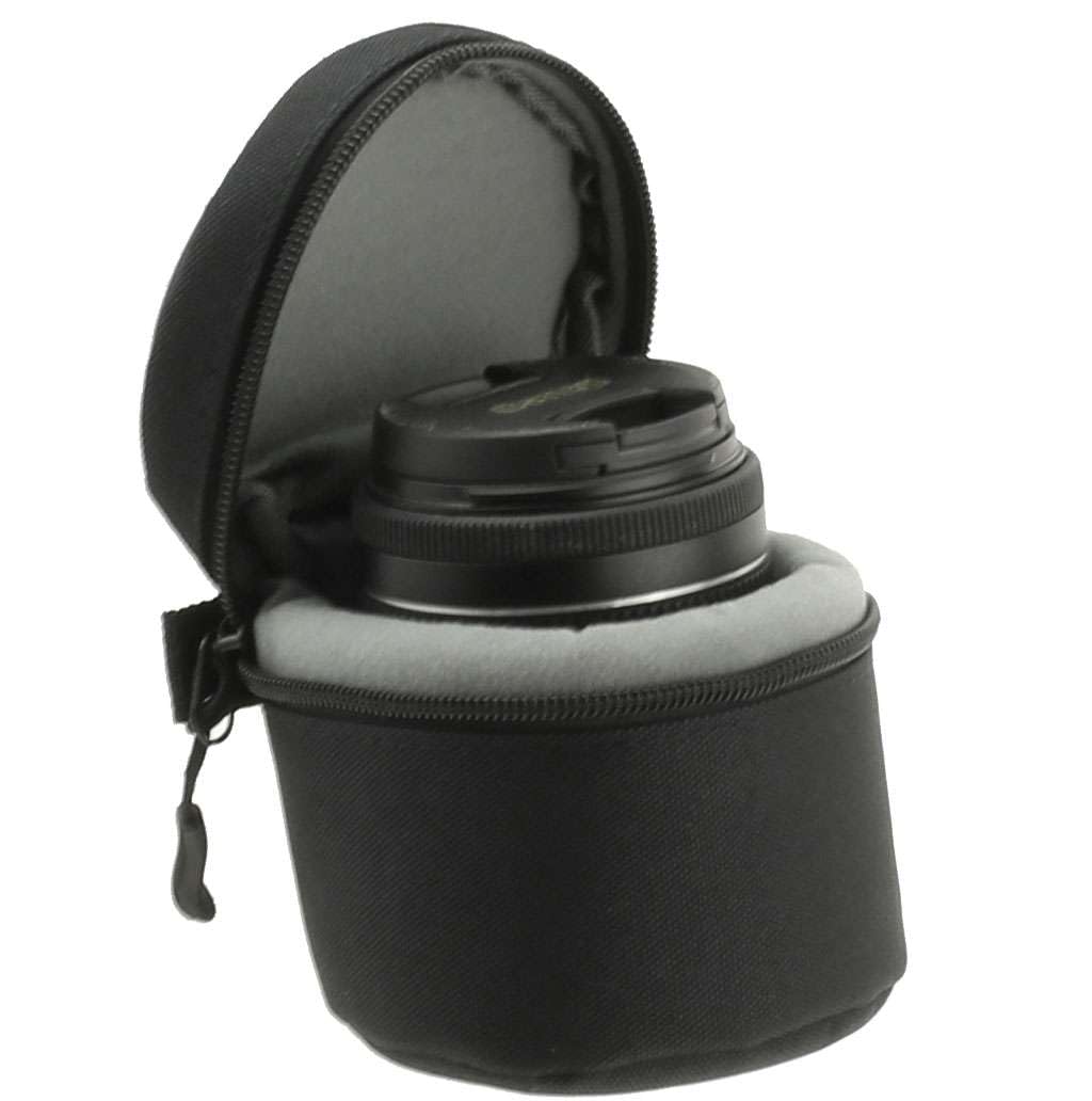 Navitech Black Water Resistant Camera Lens Protective Case Pouch - Compatible with Sony SEL E Mount 14TC 1.4X Teleconverter