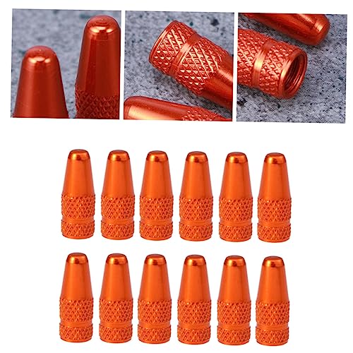 Tapas para válvula de llanta de bicicleta Toddmomy, 12 piezas, color naranja, cubierta contra polvo y fugas, alarga la vida útil de las llantas, fácil de instalar miniatura 7