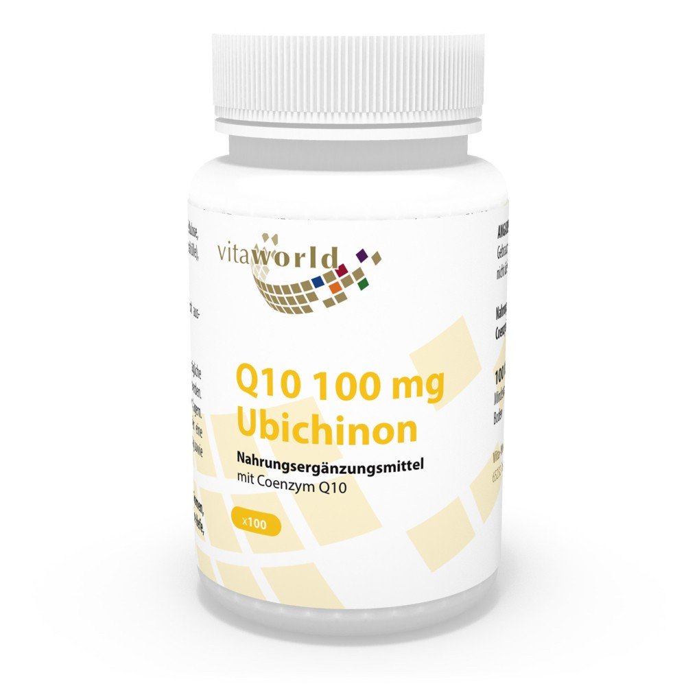 Vita WorldCoenzyme Q10 100mg Ubiquinone 100 Vegetarian Capsules Made in Germany Vegan
