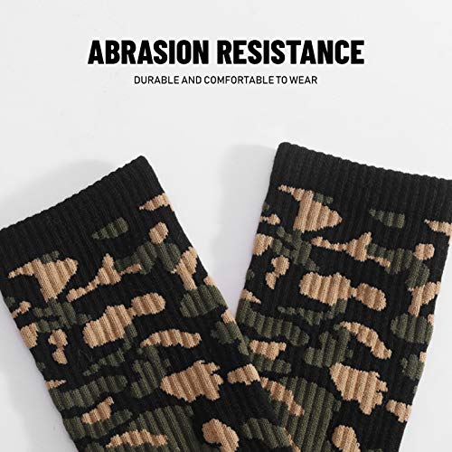 Leeofty Meias esportivas que absorvem e não escorregam, espessas, respiráveis, multicoloridas para a