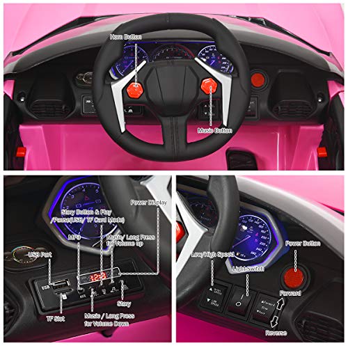 image for Costzon Ride on Car, 12V Battery Powered Electric Vehicle w/ Manual & 