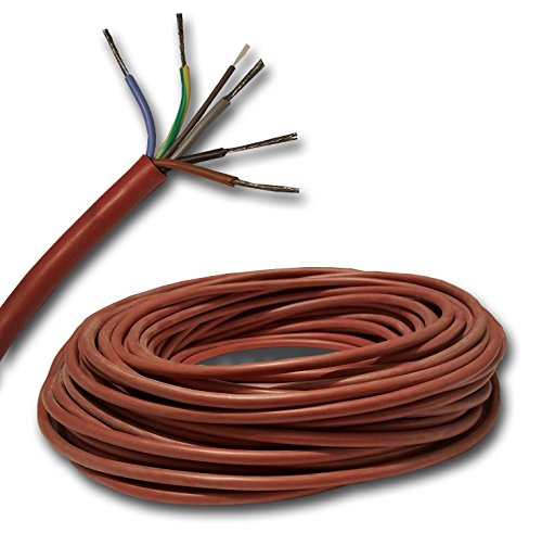 Metro Cable de silicona Sauna Cable sihf en los Metros exactamente. sihf de J 5 x 6 mm² (5g6 mm2) 100% Cobre OFC estañado – Gastos de Envío de Compre sólo el lo necesario. Selección en 1 metro Pasos