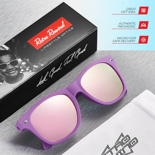 Image of Retro Rewind Kids Sunglasses for Boys Girls Age 3-12 - Shatterproof UV400 Toddler Children Sun Glasses