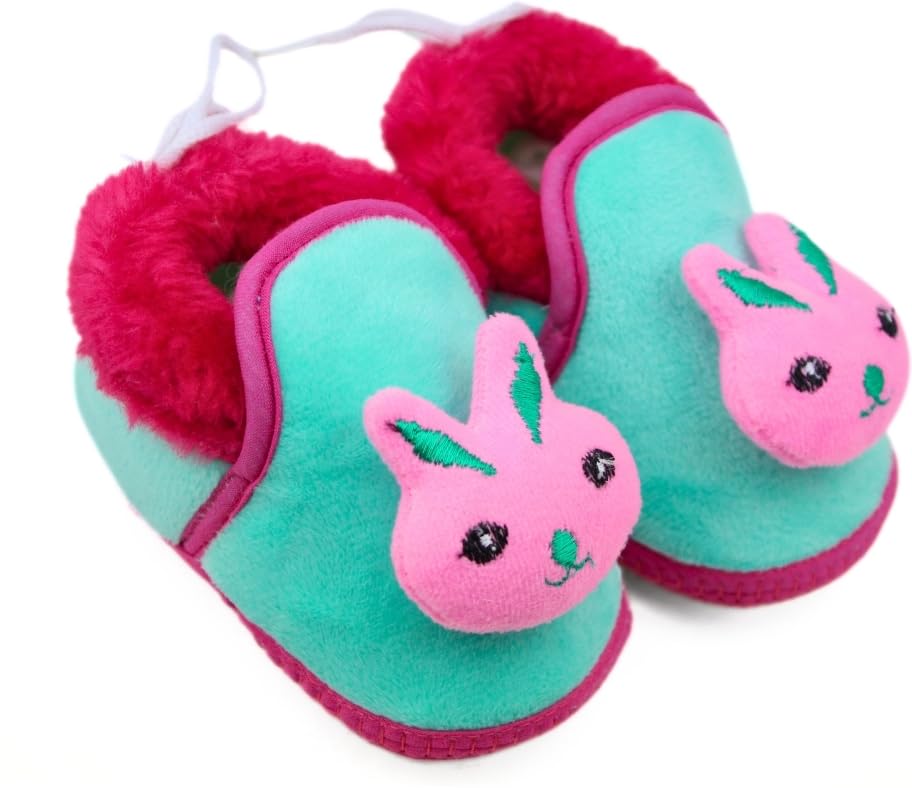 neska moda 6 To 12 Months Baby Boys & Girls Cotton and Fur Rabbit Face Shoes/Booties -BT3481-picture-52