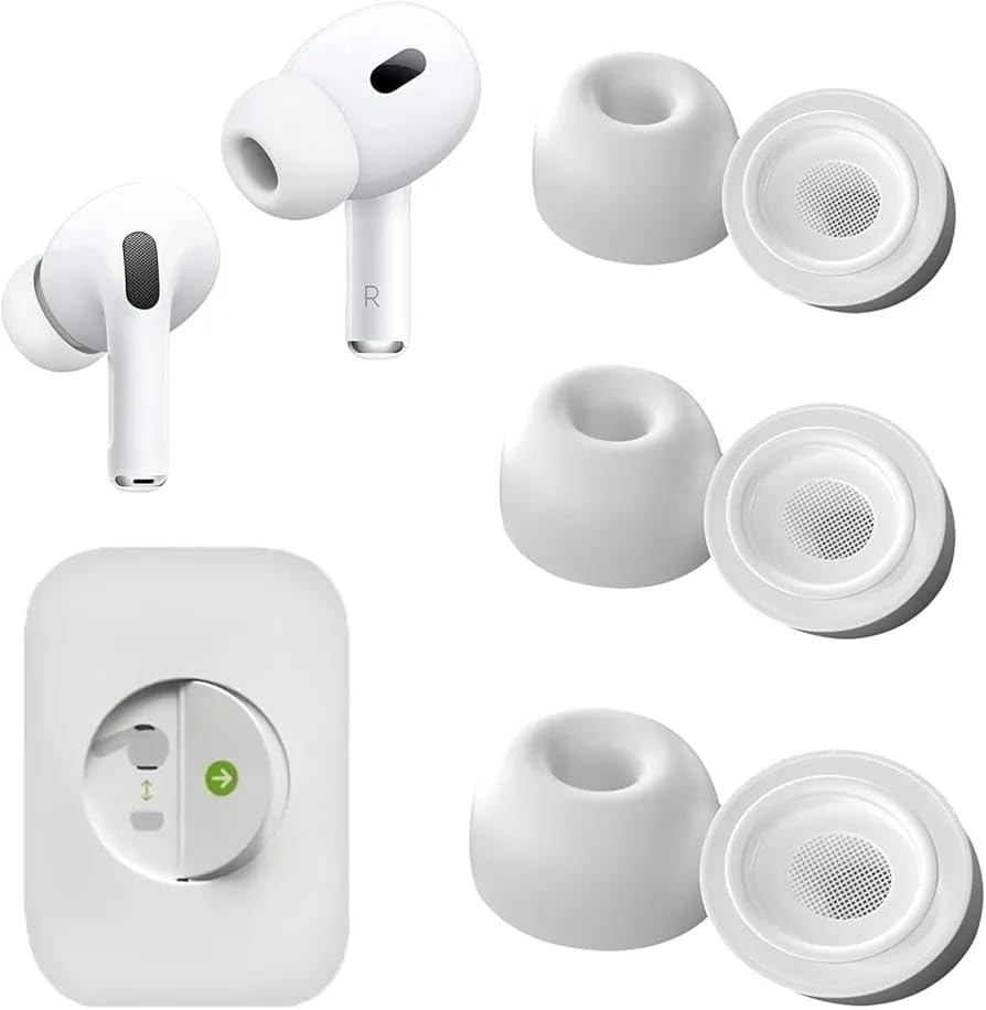 iCare Earbuds Replacement caps Compatible for Apple Airpod Pro and Airpod Pro2. 3 Sizes Pack S-M-L-picture-23