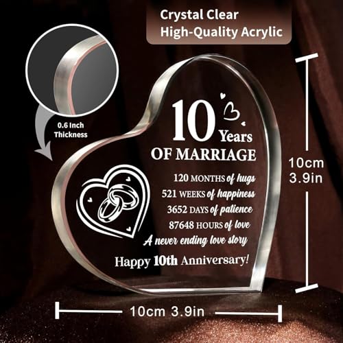 Image of Acrylic Plaque Gifts 2 (10th Anniversary)