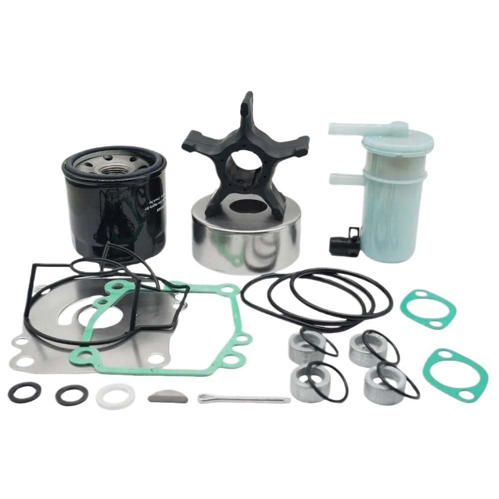 Adatto for Kit Pompa Acqua Suz-uki DF140 140 HP 2010-2012 | Fuoribordo, anodo di zinco, filtro dell'olio, guarnizione di scarico, coppiglia, for Suzuki 2010-12