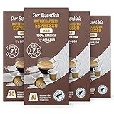 by Amazon Kaffeekapseln Espresso Mild, Geeignet für Nespresso Maschinen, 4 x 20 Kapseln