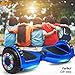 cho New Hoverboard Electric Smart Self Balancing Scooter with Built-in Wireless Speaker 6.5“ LED Wheels and Side Lights Safety Certified (Chrome Blue)