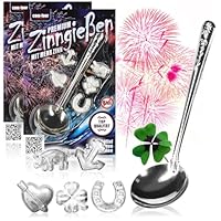 com-four® Zinngießen mit 10 schweren Figuren und 2 Löffel, Silvestergießen das Wahrsagerei-Partyspiel die gesunde Alternative zum Bleigießen - Big Pack (Komfort - 3g - 12-teilig)