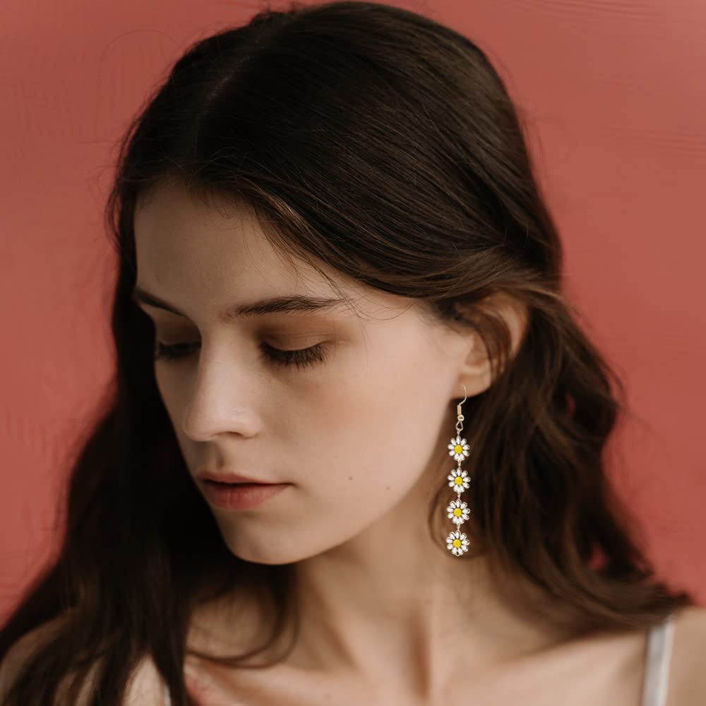 ピアス Glitter Daisy Earrings デイジーのピアス or イヤリング / Daisy Pierced or Clip-On Ea