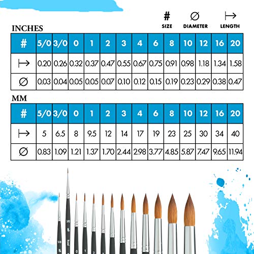 Image of Princeton Aqua Elite Round Brush, Synthetic, Short Handle, Size 3 /0 inch, 1 Count