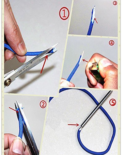 Kit D'aiguilles Pour Paracorde – Outils De Survie Et Camping – 9 Aiguilles, Ciseaux, Pince Et Sac De Rangement – Aluminium Anti-rouille