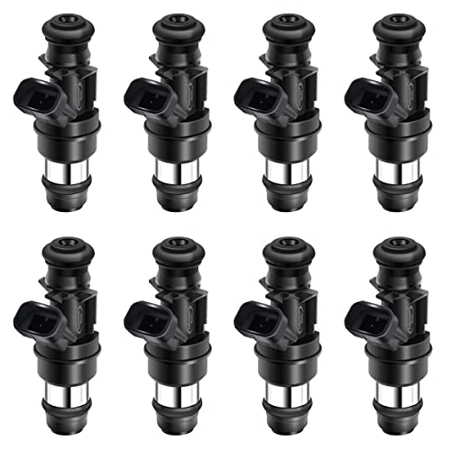 Performance Master Set of 8 Fuel Injectors Compatible with Chevy Express1500-3500 Chevrolet Silverado 1500-3500 Tahoe GMC Sierra Savana 1500-3500 Yukon V8 4.8L 5.3L 6.0L Replacement for FJ315 17113553