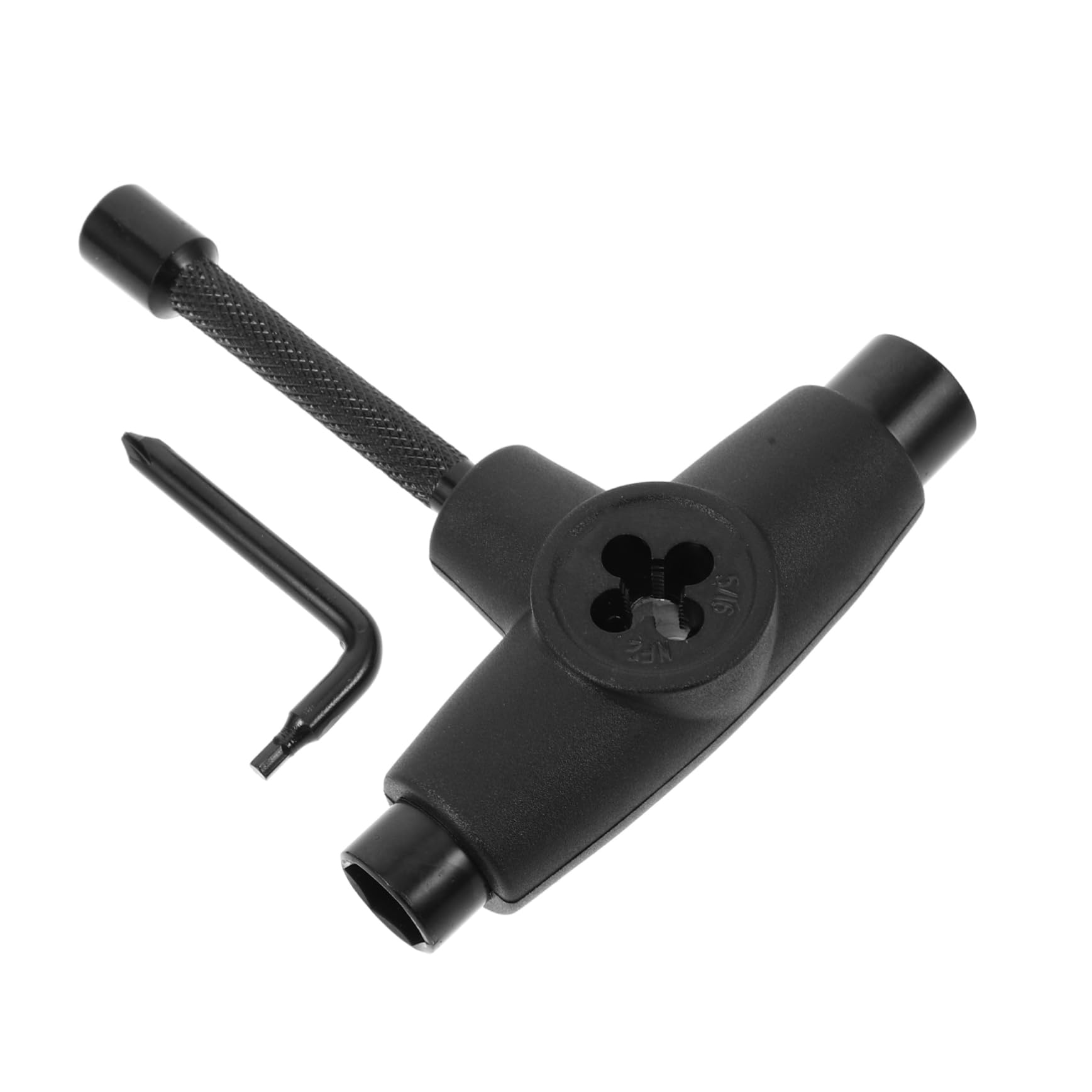 BRIGHTFUFU 1Set Compact T Shape Skate Tool for Skateboard Roller Skate Maintenance Portable All in One Wrench for Adjusting Bearings and Hardware