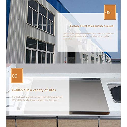 Planche à découper en acier inoxydable durable avec coins incurvés - 7