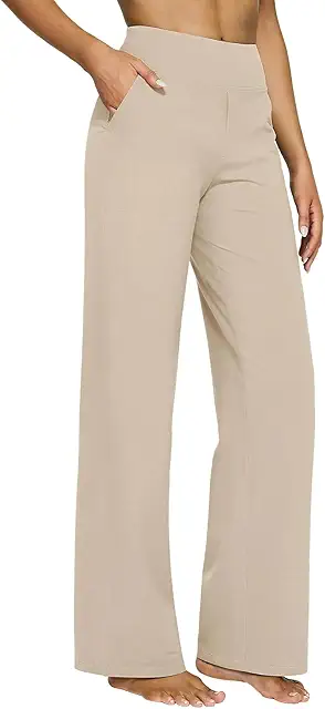 Damen Yoga Hose mit Bauchkontrolle - Lose Gerade Leggings für Sport & Casual