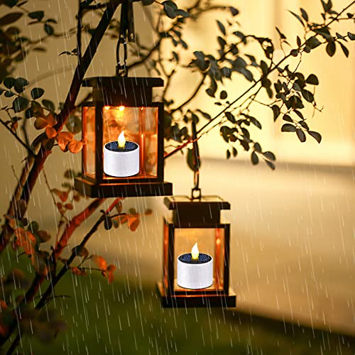 Cxmyke 8Pcs Reusable Solar Tea Lights Outdoor Waterproof - Rechargeable Led Tealight Candles With Dusk To Dawn Light Sensor - Great For Lantern, Garden Camping And Home Decor, 2.3”H × 2.3”D #TOP4