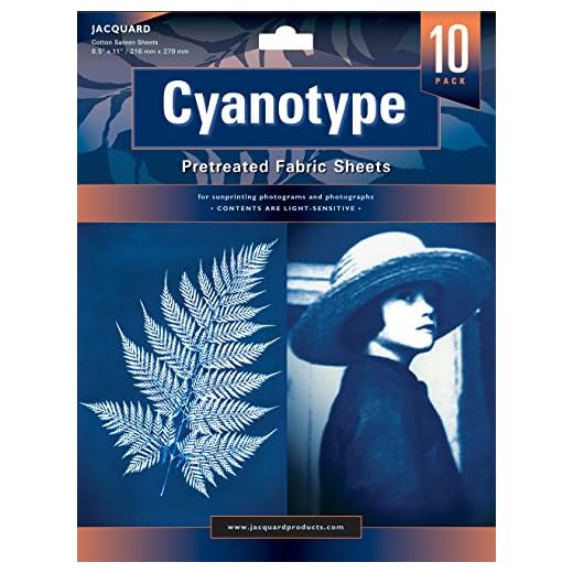 Jacquard Tela de Cianotipo Tintes, Especialidad, Azul, 10 unidades