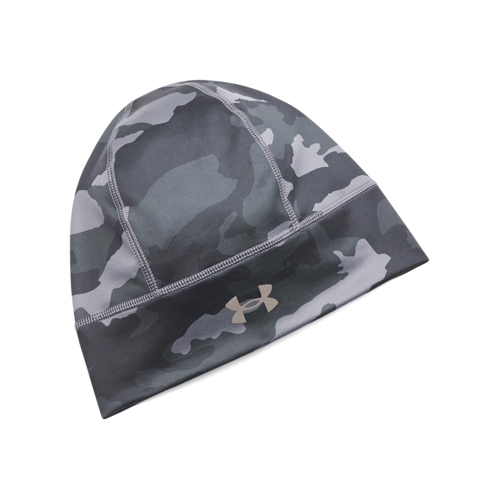 Under Armour Men's Storm Velocity Beanie, (025) Castlerock / / Black, One Size Fits Most