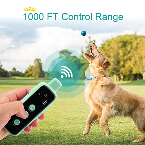 Bousnic Shock Collar for Dogs - Waterproof Rechargeable Dog Electric Training Collar with Remote for Small Medium Large Dogs with Beep, Vibration, Safe Shock Modes (8-120 Lbs) (Green) - Image 5