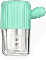 Limpador portátil de lentes de contato da Mudor – lente de contato com cordão para cuidados diários, lentes de contato macias e rígidas (verde claro)