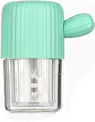Limpador portátil de lentes de contato da Mudor – lente de contato com cordão para cuidados diários, lentes de contato macias e rígidas (verde claro)