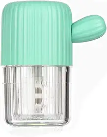 Limpador portátil de lentes de contato da Mudor – lente de contato com cordão para cuidados diários, lentes de contato macias e rígidas (verde claro)