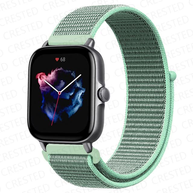 Watch Accessories - 20mm/22mm watch band For AMAZFITs GTS/2/3/pro/2e/GTS2 Mini/GTR 42mm/47mm/GTR2/2e/stratos Nylon Loop Bracelet AMAZFITs bip strap