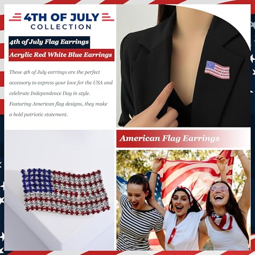 Image of American Flag Pin Patriotic Enamel Brooch USA 250th Birthday 250 Years Anniversary 4th of July Independence Day Accessories Celebration Gift