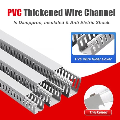 Cubierta para cables HAIXHX para pared, kit de canalización flexible de PVC de 100 cm para ocultar cables (25x30 mm) miniatura 2