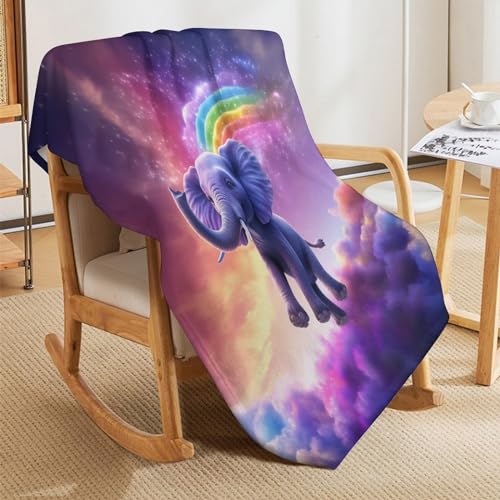 Manta de forro polar de elefante manta para sofá y salón 140x180cm 5