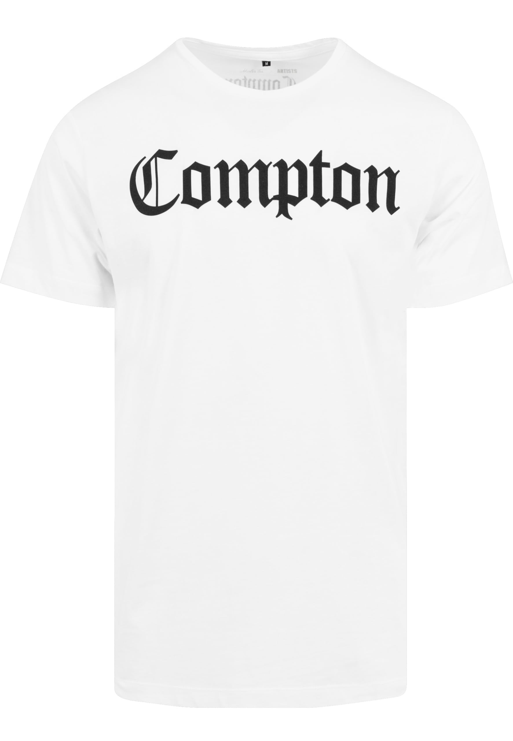 Mister Tee Compton Tee, Herren Streetwear T-Shirt, Weiß, Größe S