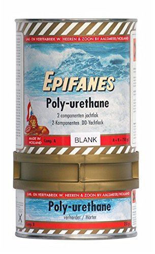 EPIFANES PU della vernice trasparente 750 G incl. Indurente E4 – 900 poli uretano vernice trasparente con protezione UV