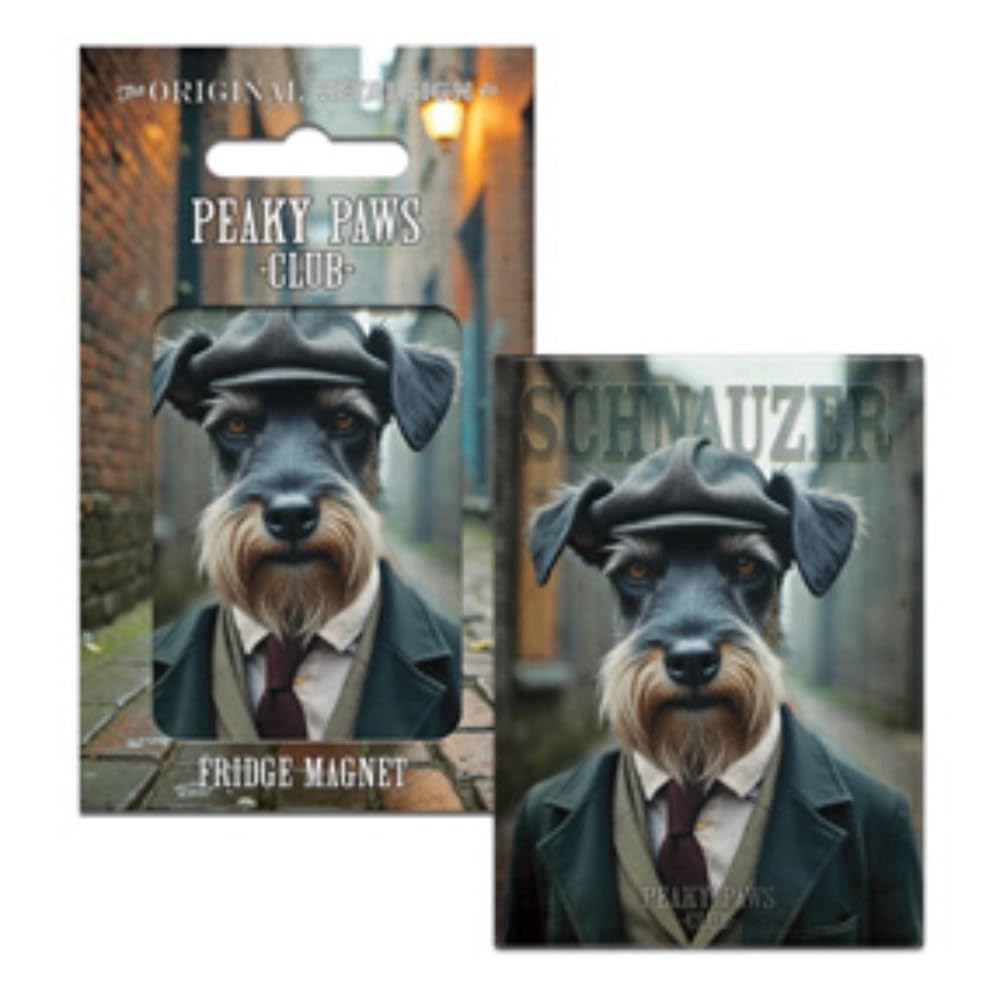 Fridge Magnet (65 x 90 mm) - Peaky Paws Club - Schnauzer
