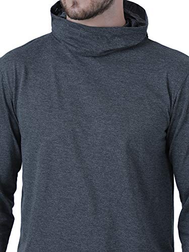 Image of Pause Solid Turtleneck Slim Fit Long Sleeve Men's T-Shirt