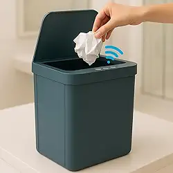 Lixeira Automática com Sensor de Movimento 13L, Pia Cozinha, Quarto e Escritório,Lixo Com Tampa Inteligente, Abertura Rápida 0,2s, Resistente à Umidade IPX5