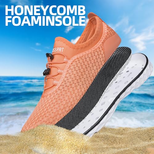 Image of DOUSSPRT Women's Water Shoes Quick Dry for Beach Swim Pool Fishing | Adult Breathable Summer Walk Aqua Sandals for River Athletic Boating Kayaking Diving Sport