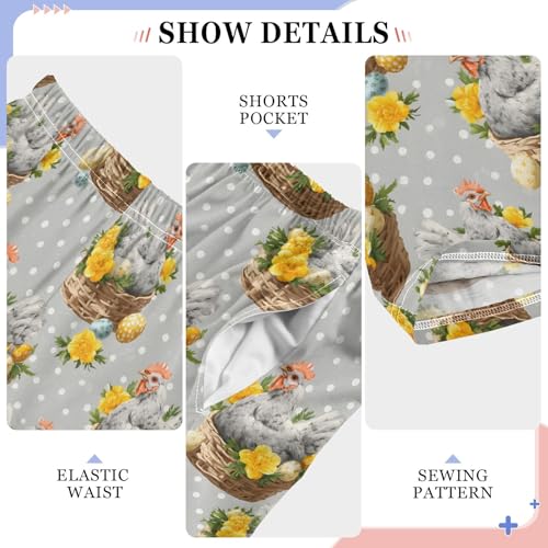 Pajama Pants Lounge Sleep PJ Bottoms Sleepwear Elastic Waist Drawstring S Hen Polka Dot4