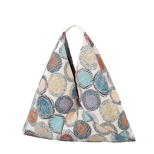 Alissvater Grande Capacità Borsa a Tracolla Singola in Tessuto - Per Università, Scuola, Lavoro, Viaggi, Shopping - 58 cm x 58 cm (A), Multicolore
