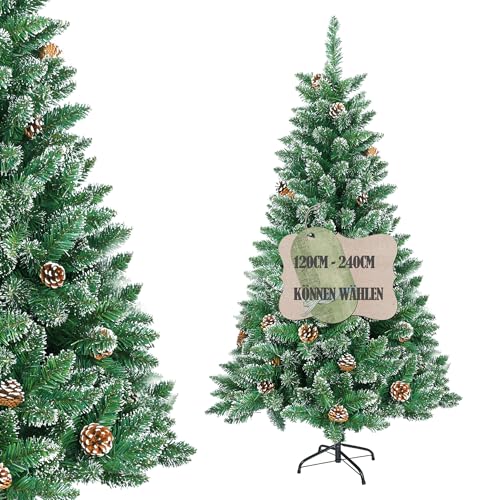 Suusolny 150CM Grün Künstliche Weihnachtsbäume mit Schnee-Effekt...
