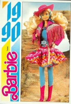 Western Fun Barbie (2) trading card (1990) 1991 Panini Another