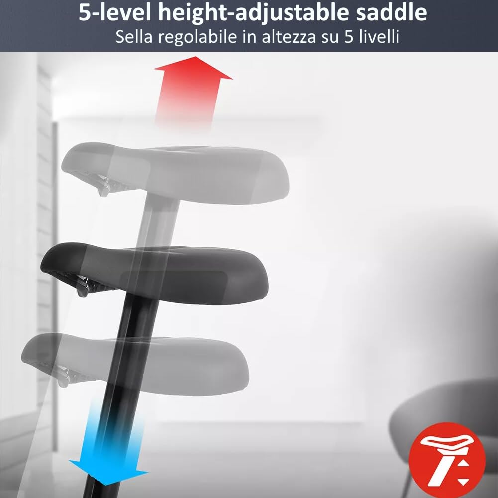 FFitness Cyclette Da Casa Bicicletta da allenamento Indoor con Display LCD Resistenza Regolabile Gym Ciclocamera con Comodo sedile