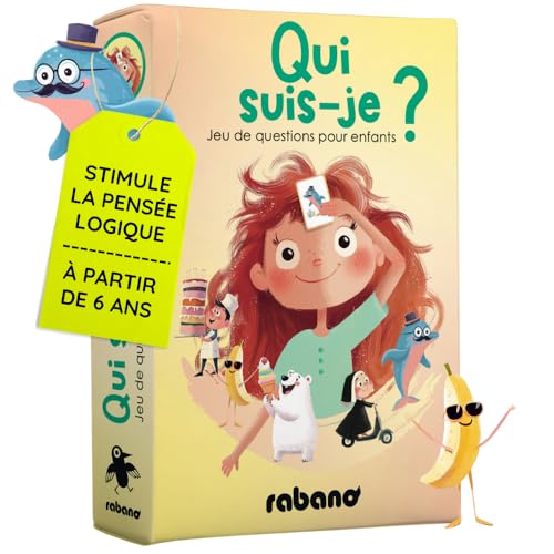 Rabano Art Qui suis-Je? I Jeu pour Enfants I Jeu éducatif et Cadeau pour Filles et garçons I Jeux à partir de 6, 7, 8, 9 Ans I Plein air