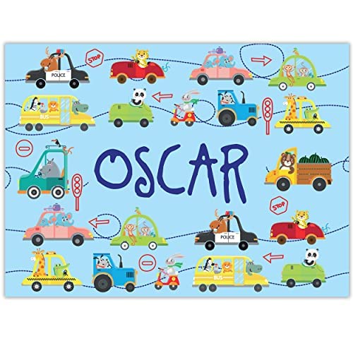 Paper Themes Personalised Messy Mat Plastic Table Cloth Wipe Clean Protect your table and floor from spills and accidents ((M) 75 x 55 cm, Little Boys Toys)