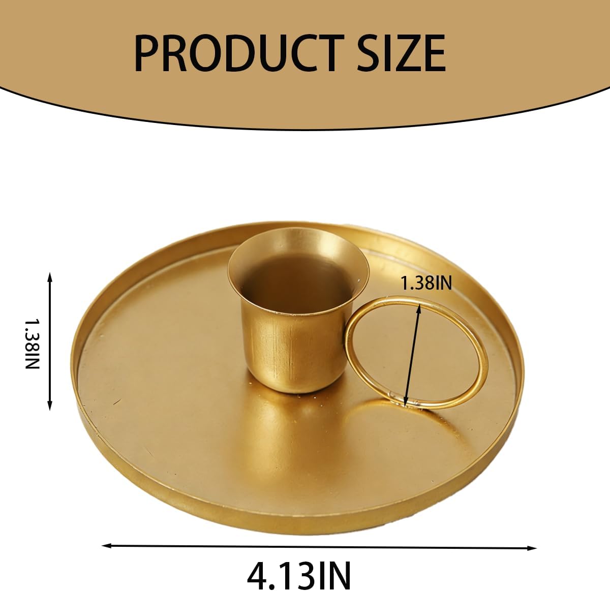 Iron Candlestick Holders, 2Pcs Chamberstick Candle Holders