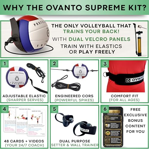 image for OVANTO Volleyball Training Equipment Aid – Solo Volleyball Equipment