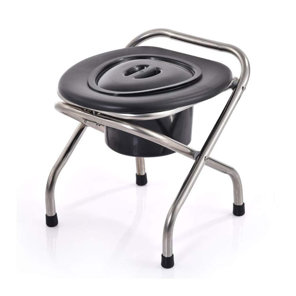 Toilleten Sitz, Ergonomie Bad Dusche Wasserdicht Faltbarer Stuhl Haushalt Mobiles WC Toilettenhocker (Farbe : Stool+Commode, Größe : Height 30cm)