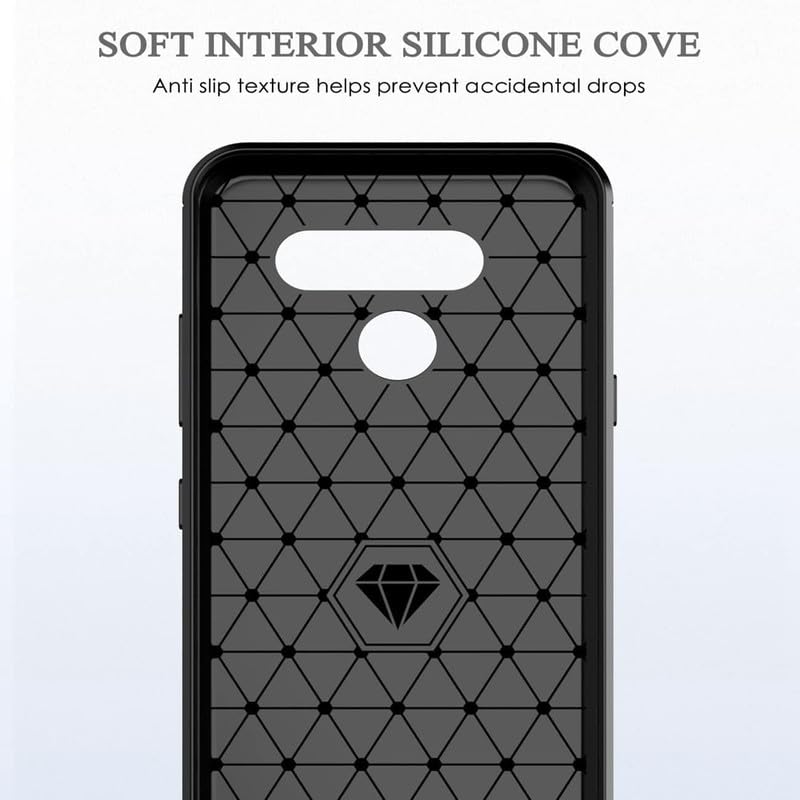 Image of Hybrid Carbon Fiber Back Case for LG Q60 / LG K50 2019 (Black)