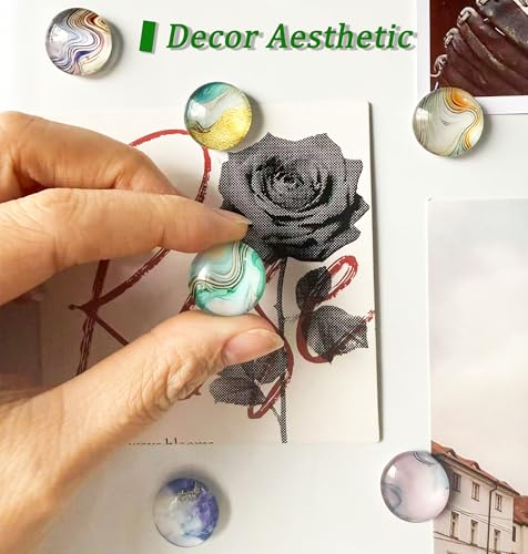 Imanes decorativos de vidrio para nevera 24 unidades miniatura 5